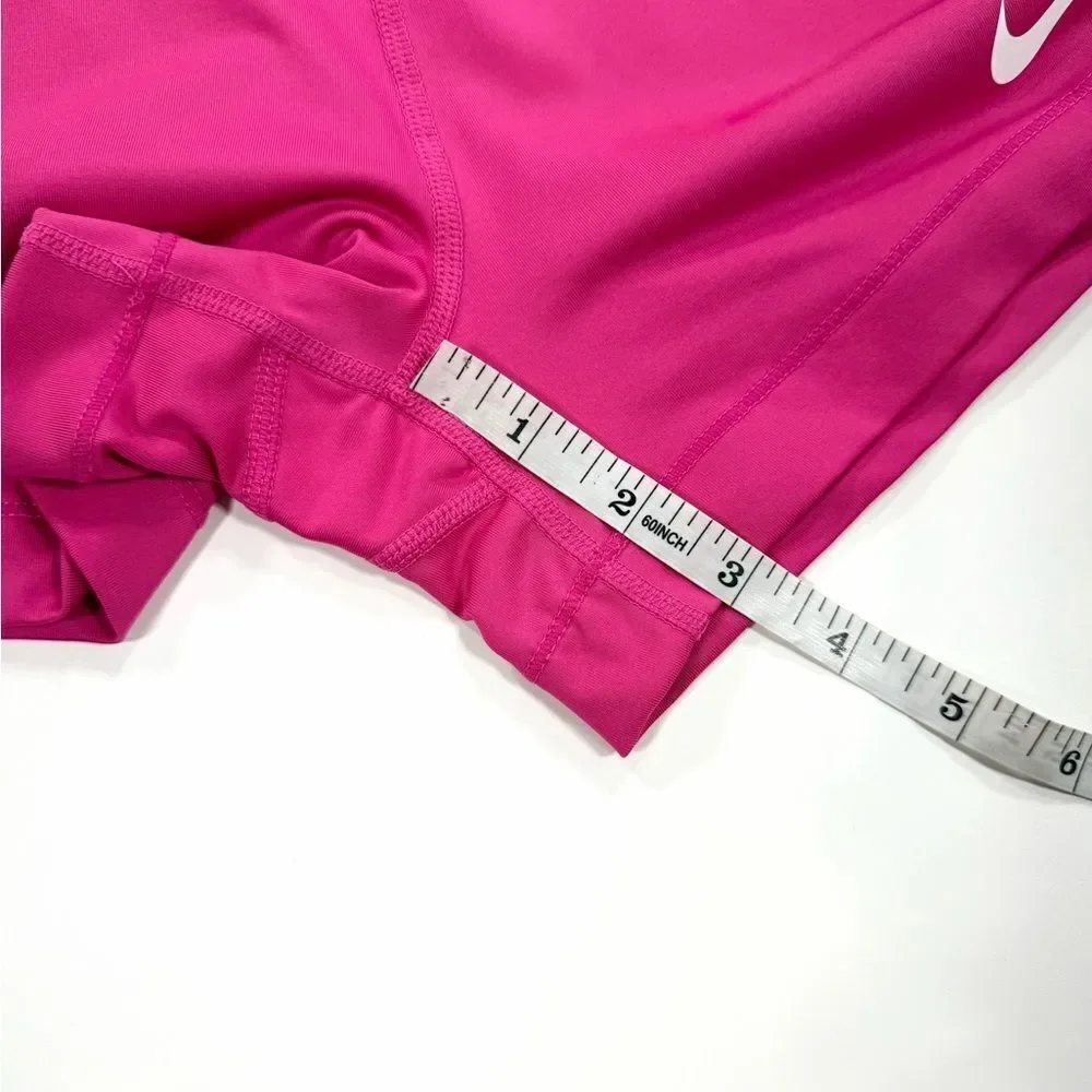 Nike Pro Kids Pink & Yellow Shorts – Size L